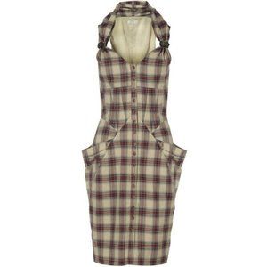 AllSaints Altair Corset Retro Pin-Up Midi Dress